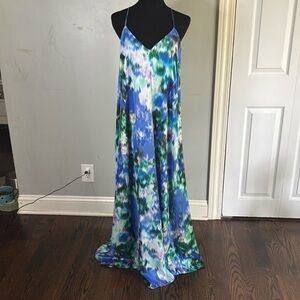 Chetta B Blue and Green Dress